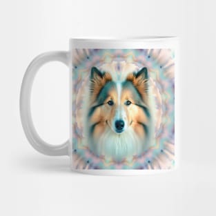 A Fractal Design of A Sheltie Mug